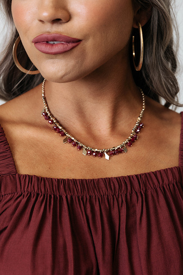 Tucked Away Necklace In Merlot Image - 1
