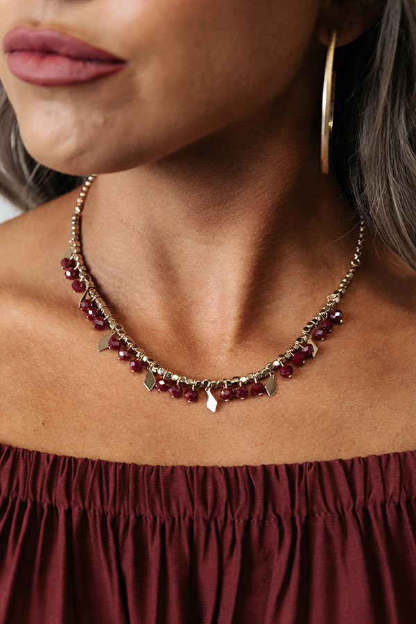 Tucked Away Necklace In Merlot Image - 2