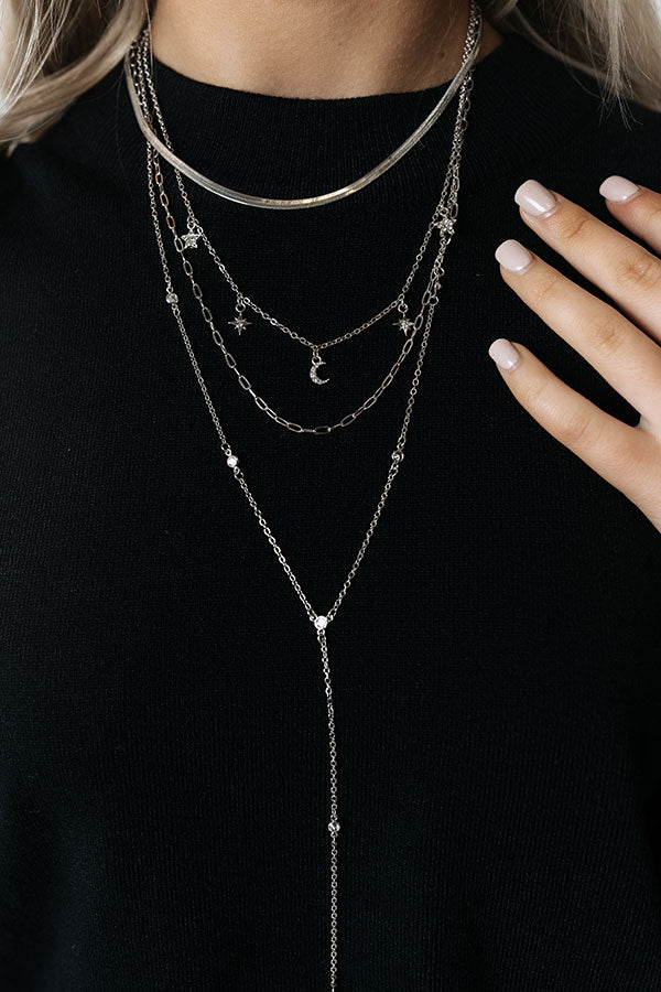 Vespa Getaway Layered Necklace In Silver Image - 2