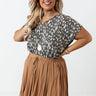 Good Outfit Day Leopard Top In Charcoal Curves Image - 1