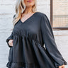 Mythical Moment Shift Top In Black Curves Image - 1