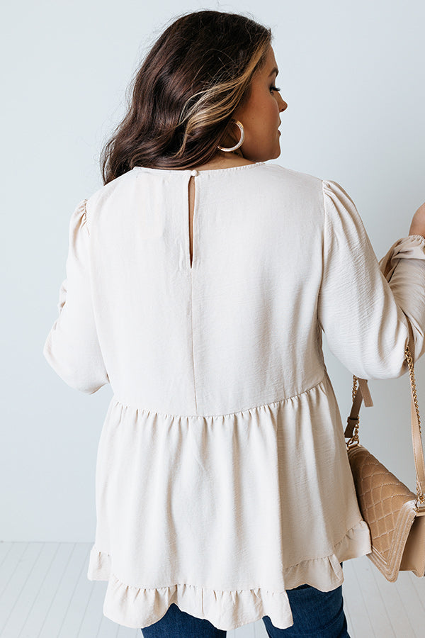 Mythical Moment Shift Top In Cream Curves Image - 3