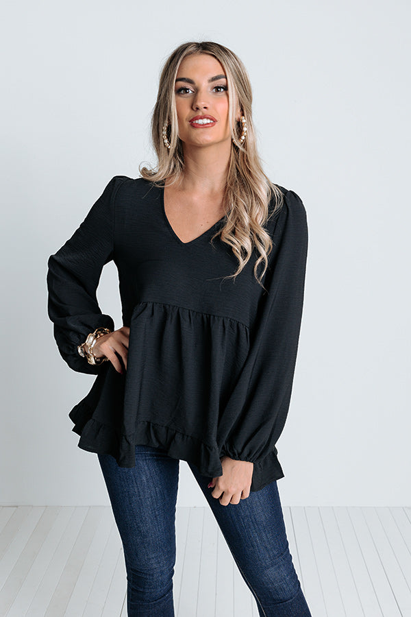 Mythical Moment Shift Top In Black