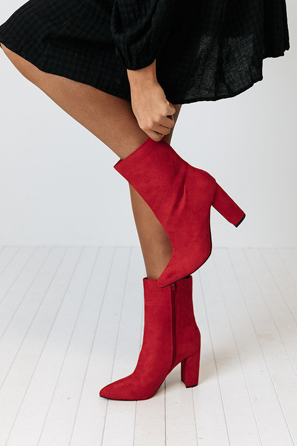 The Octavia Faux Suede Bootie