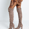 The Charleston Thigh High Boot In Taupe Image - 1