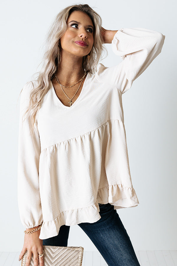 Mythical Moment Shift Top In Cream