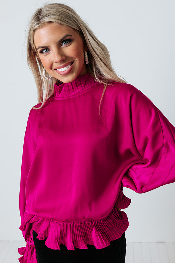 Stating Facts Shift Top In Fuchsia Image - 2
