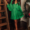Impeccably Dressed Satin Dress In Kelly Green Image - 1