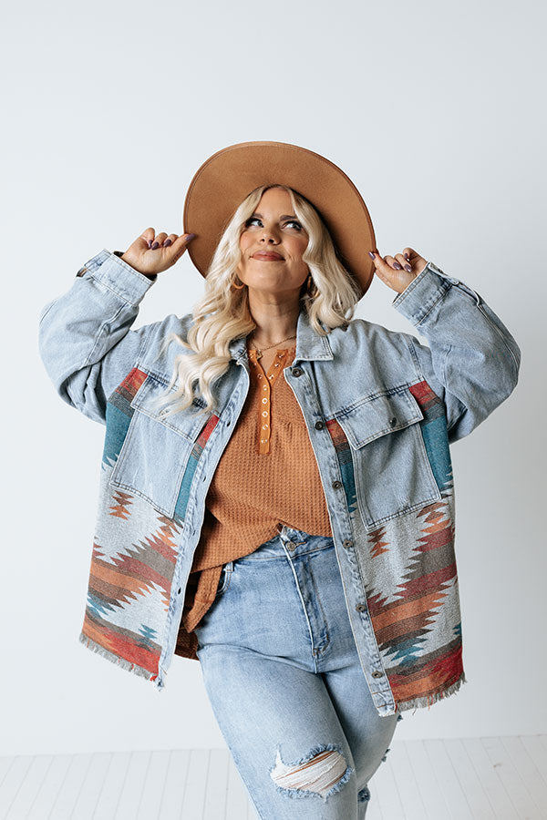 Arizona Bonfire Denim Jacket Curves Image - 1