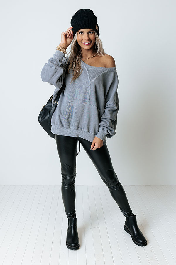 Espressos On Me Sweater In Slate Image - 1
