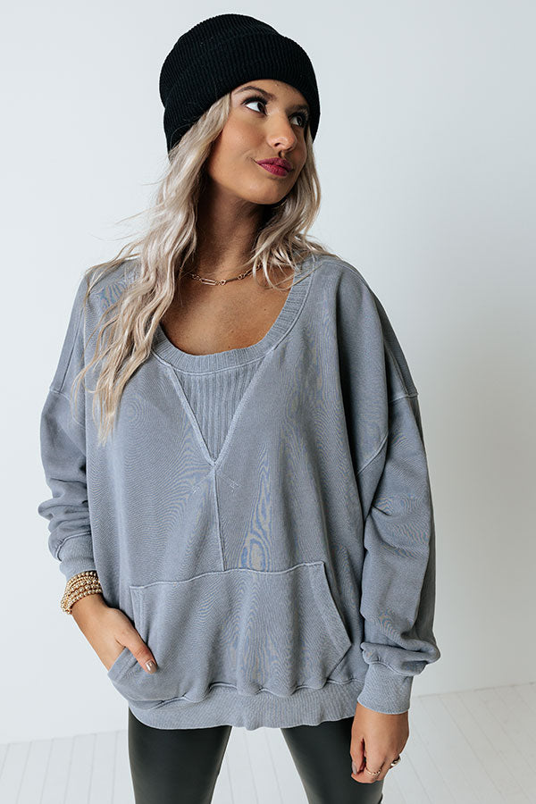 Espressos On Me Sweater In Slate Image - 2