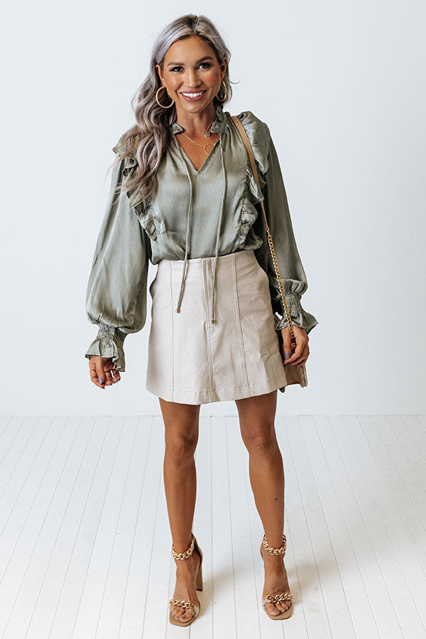 Grand Avenue Shift Top In Sage Image - 2