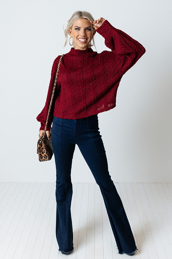 Peanut Brittle Cable Knit Sweater Image - 2