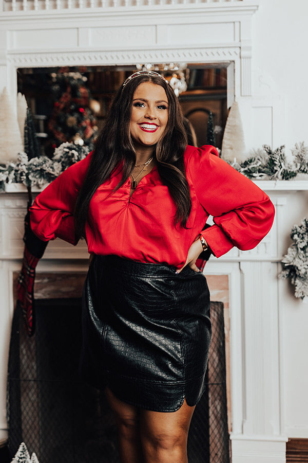 Chic Sweetheart Top In Red Image - 1