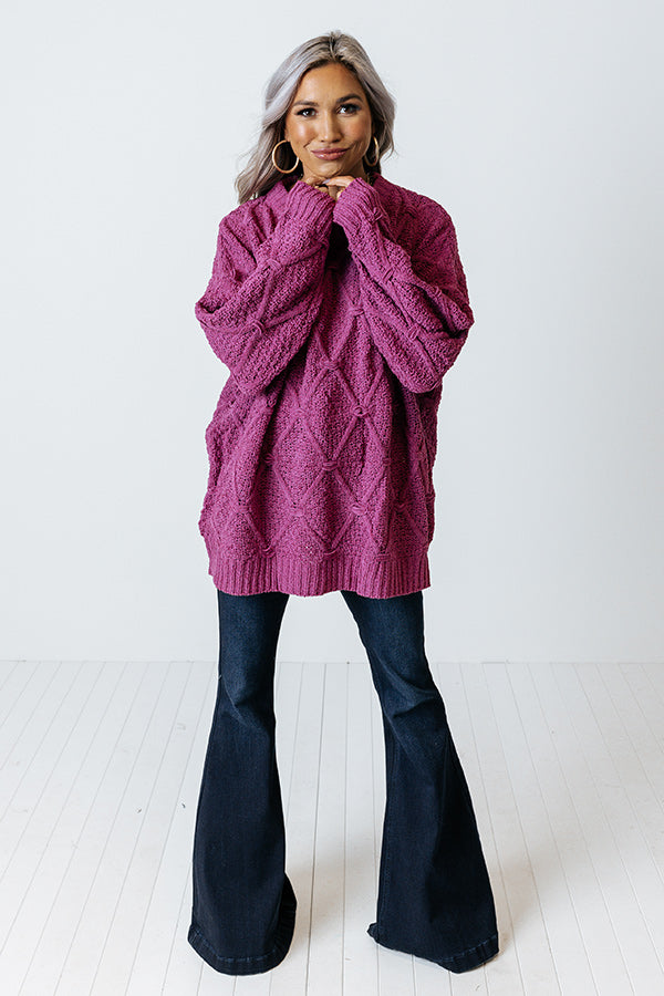 Winter Whims Knit Sweater In Orchid Image - 2