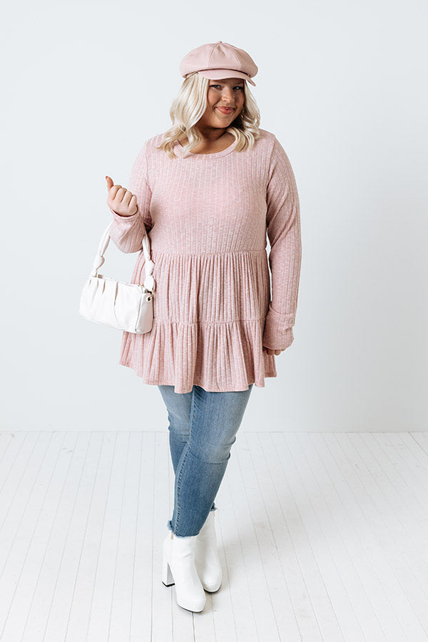 Worth The Wait Shift Top In Pink Curves Image - 2