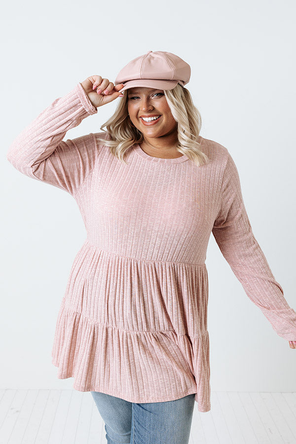Worth The Wait Shift Top In Pink Curves Image - 1