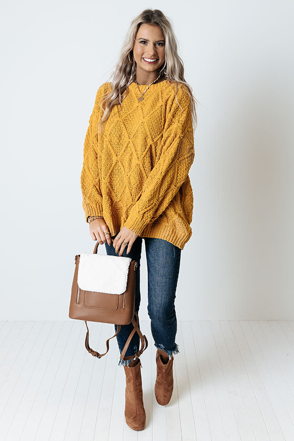 Winter Whims Knit Sweater In Mustard Image - 1