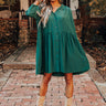 Always On Time Babydoll Tunic Dress In Green Image - 1