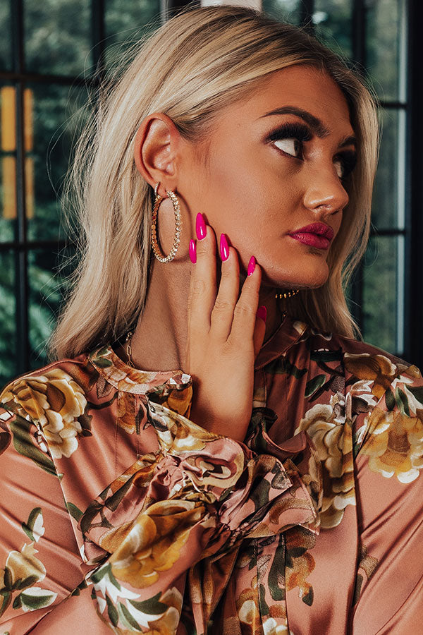 Glittering Skies Hoop Earrings