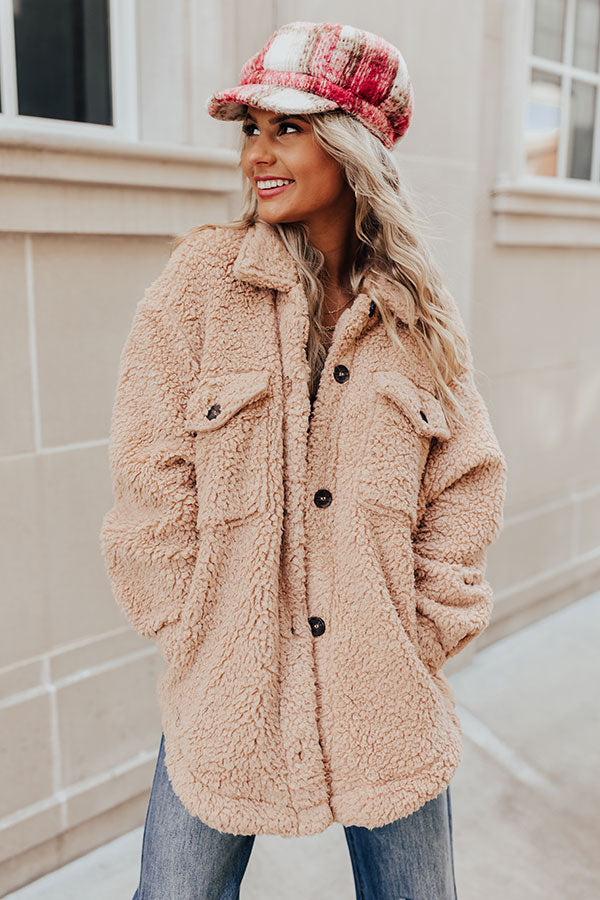 Extra Snuggles Sherpa Jacket In Iced Latte Image - 1