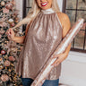 Rooftop Memories Sequin Top In Champagne Cuves Image - 1