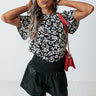 Love You Always Floral Top In Black Image - 1