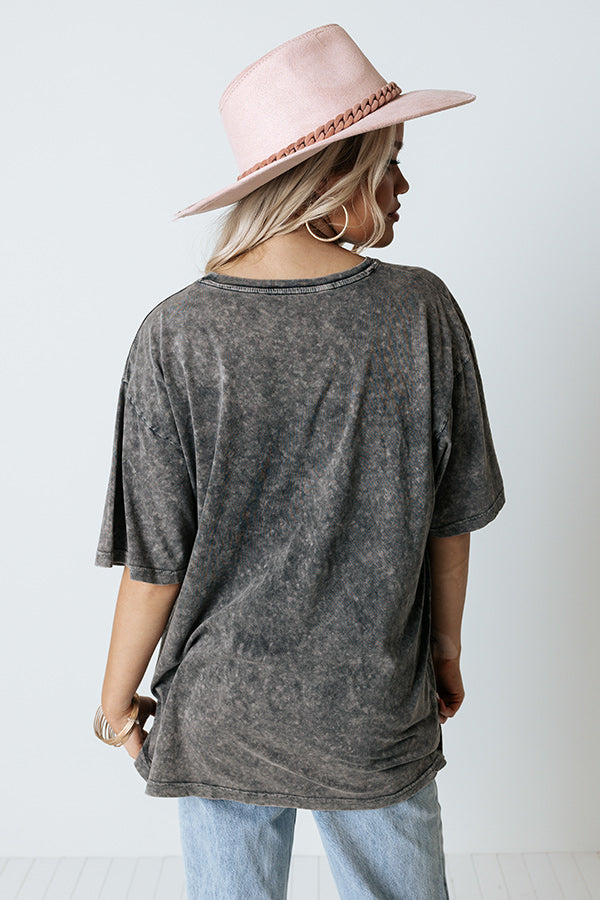 Free Bird Mineral Wash Graphic Tee In Vintage Black Image - 1