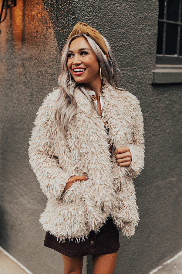 Swept Up In Snuggles Faux Fur Jacket
