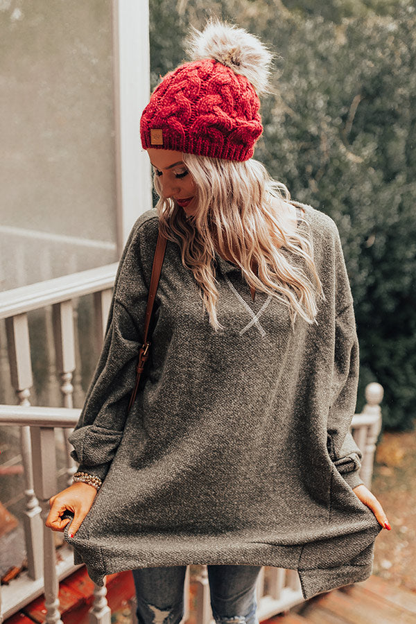 Brisk Stroll Tunic Sweatshirt in Deep Forest Image - 2
