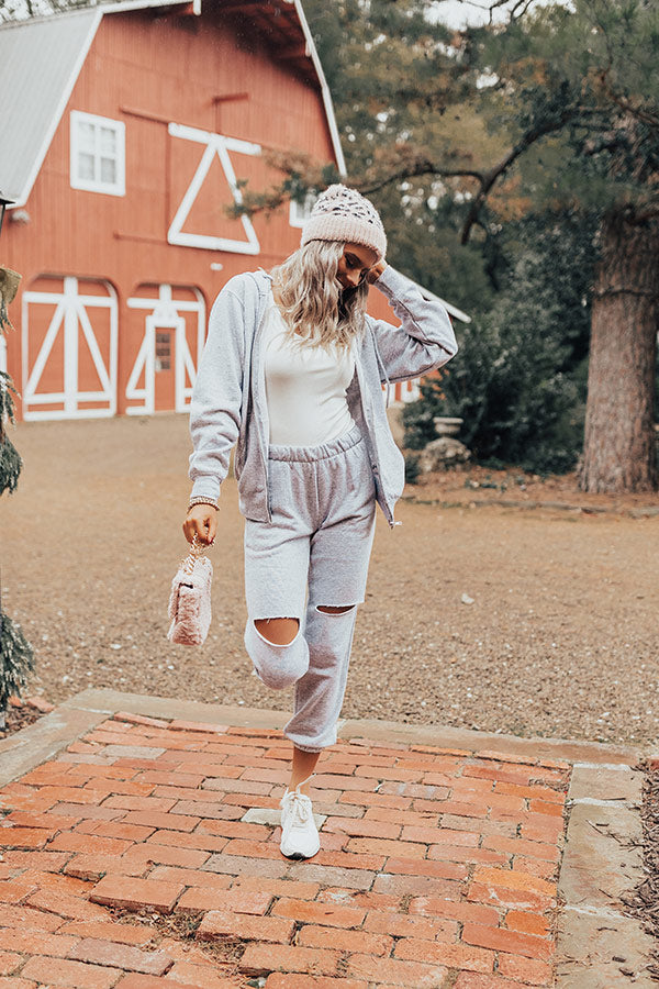 Major Win Distressed Joggers In Grey