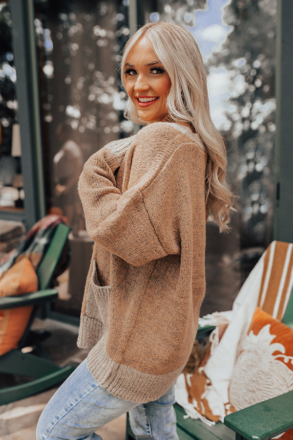 Staring At The Sunset Knit Cardigan In Honey Image - 5