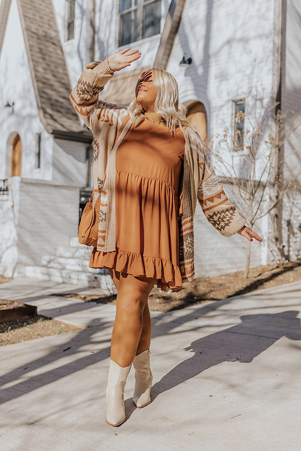 Seasons Keep Changing Knit Cardigan In Iced Latte Curves