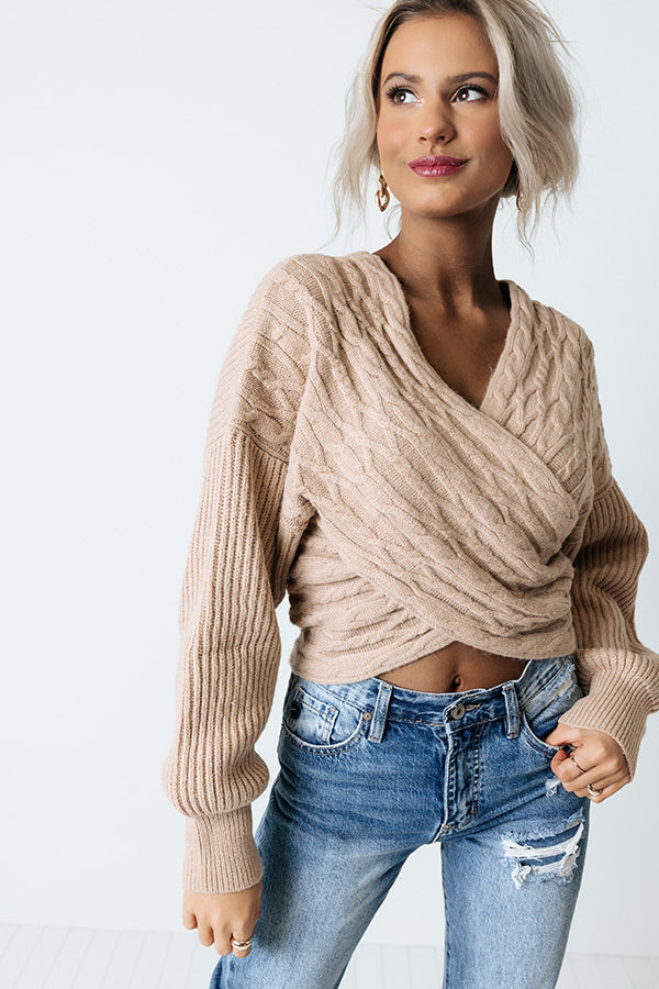 Always Flirting Sweater In Iced Latte Image - 1