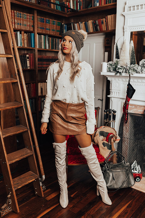 Undercover Sweetness Knit Sweater In Cream