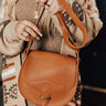 Stating Facts Faux Leather Crossbody In Camel Image - 1