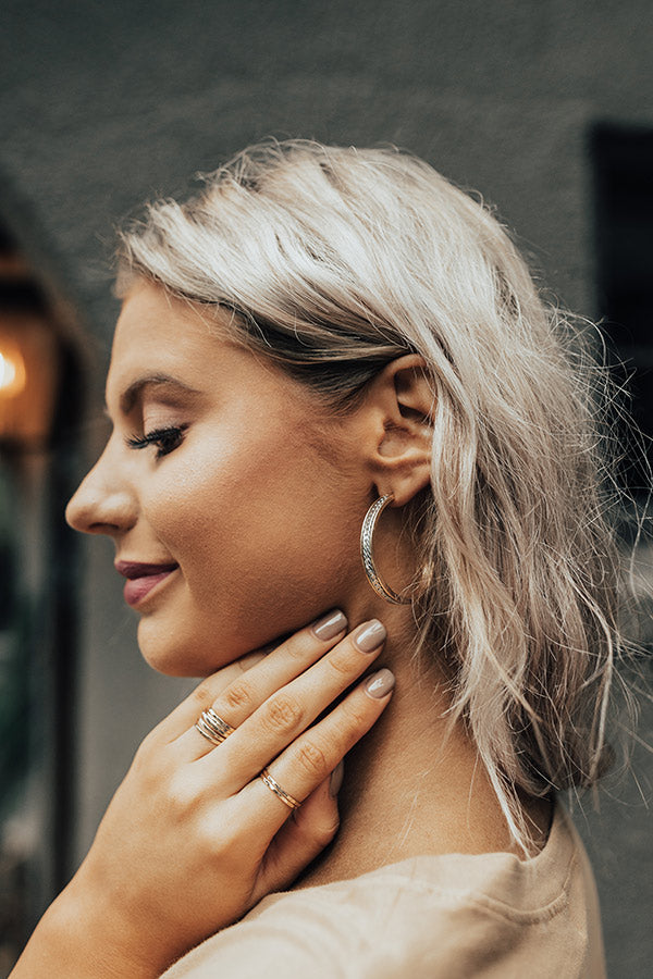 Regal Attire Hoop Earrings Image - 1