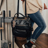 Pay It Forward Faux Leather Backpack In Black Image - 1