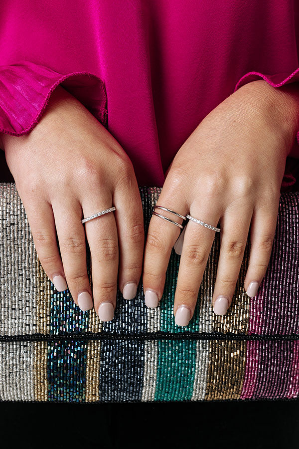 Kendra Scott Livy Ring Set Of 3 in Silver Image - 1