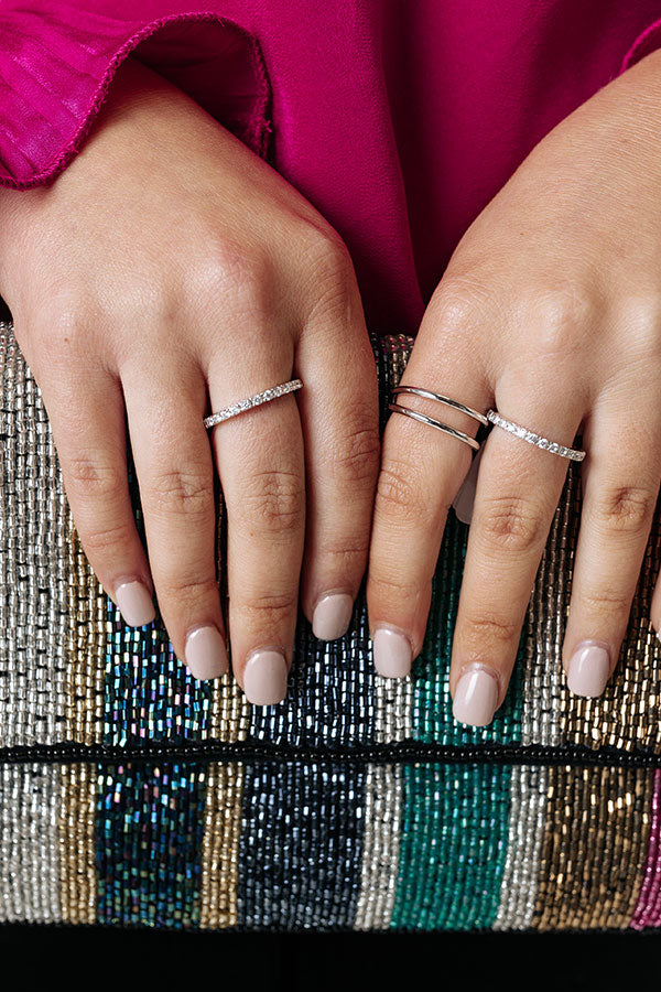 Kendra Scott Livy Ring Set Of 3 in Silver Image - 2