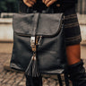 Steal Away Faux Leather Backpack In Black Image - 1