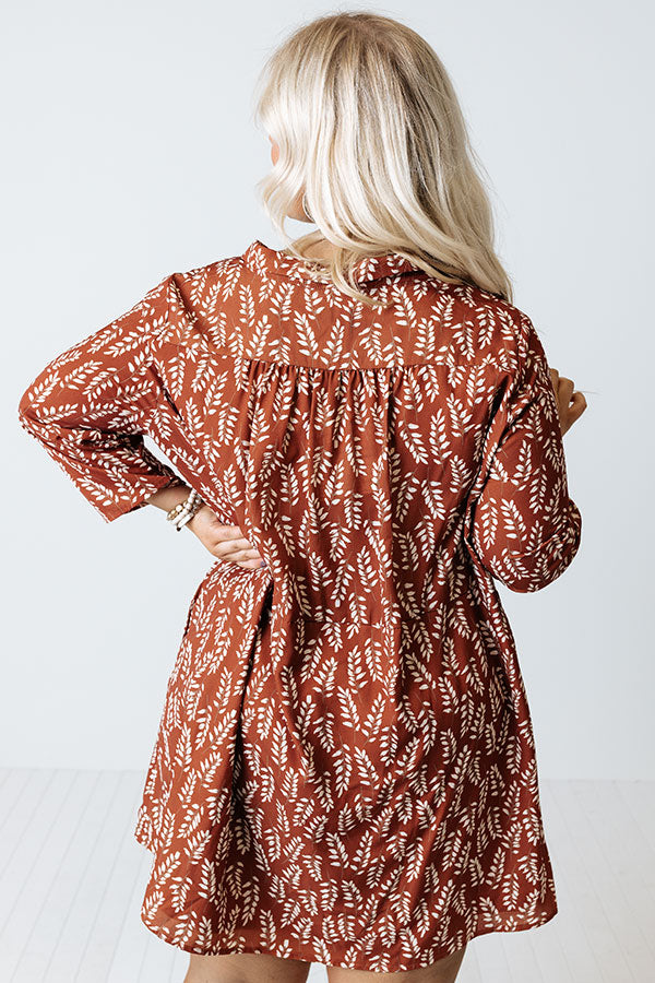 Cheery Mood Tunic Dress In Rust Curves Image - 5