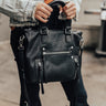 Thankful Thoughts Faux Leather Crossbody In Black Image - 1