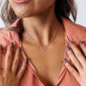 Kendra Scott Ari Heart Silver Pendant Necklace in White Crystal Image - 1