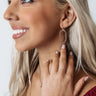 Kendra Scott Elle Gold Open Frame Earrings in Burgundy Crystal Image - 1