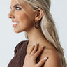 Cool Commitment Hoop Earrings In Chestnut Image - 1