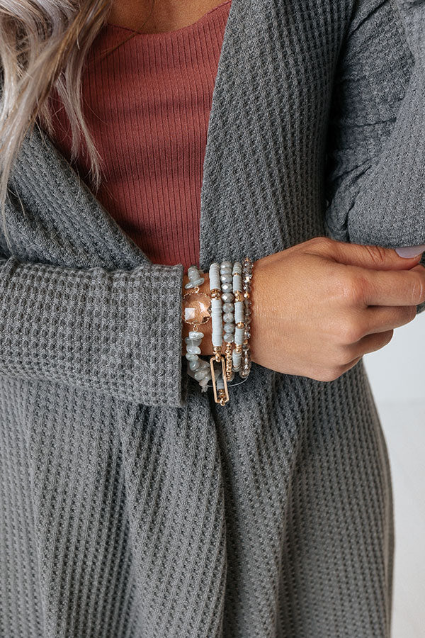 Love This Feeling Bracelet Set In Grey Image - 2