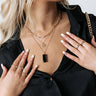 Love Buzz Layered Necklace In Charcoal Image - 1