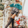Party Vibes Velvet Top In Jade Image - 1
