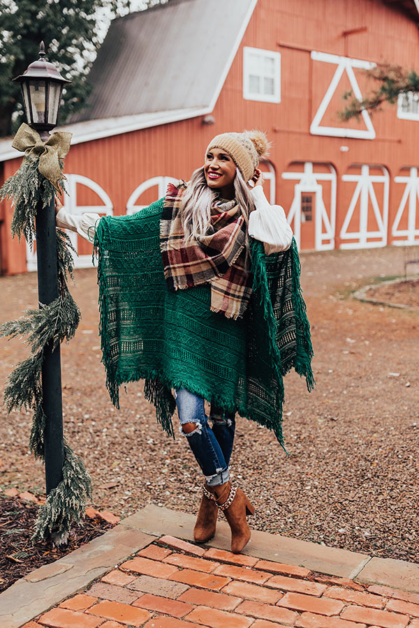 Love And Joy Knit Poncho Image - 4
